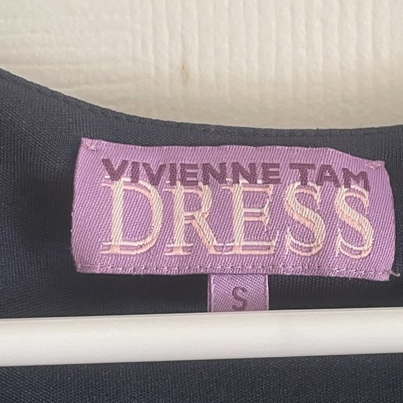 Vivienne Tam Vintage Knee Length Silk Dress Size S - Picture 3 of 4